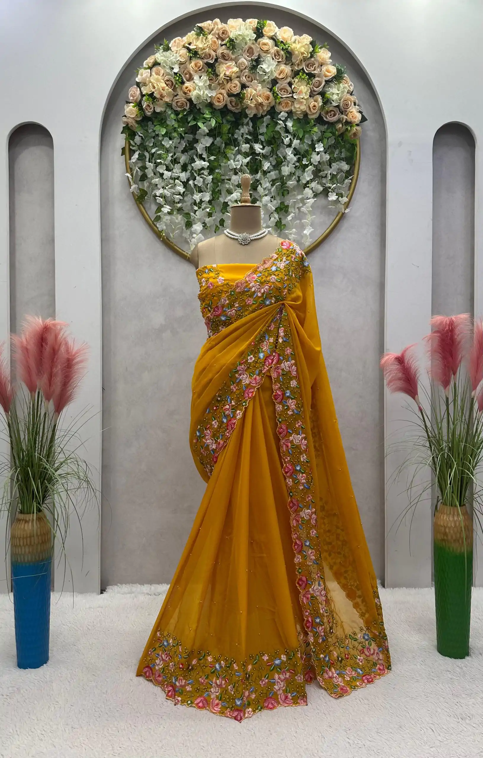 KD 479 Yellow Color Tabby Silk Thread Sequence Work Saree Casual, Party Wear, Wedding, Events Etc. Expected Delivery 4-6 Working Days @2399/- | Bollywood Sarees, Creative Sarees, Designer Sarees, Embroidered Sarees, Ethnic Saree, Modern Digital sarees, Party Wear Sarees, Sarees