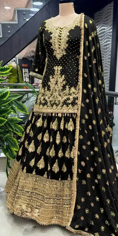NSR 806 C Green Color Pure Chinnon Silk Embroidery Lehenga Choli Casual, Party Festive, Events Etc. Expected Delivery 4-6 Working Days @2199/- | Bollywood Lehenga, Creative Lehenga, Designer Lehenga, Embroidered Lehenga, Lehenga, Party Wear Lehenga, Straight Suits