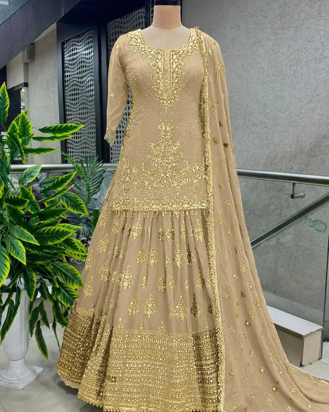 NSR 806 Gold Color Pure Chinnon Silk Embroidery Lehenga Choli Casual, Party Festive, Events Etc. Expected Delivery 4-6 Working Days @2199/- | Bollywood Lehenga, Creative Lehenga, Designer Lehenga, Embroidered Lehenga, Lehenga, Party Wear Lehenga, Straight Suits