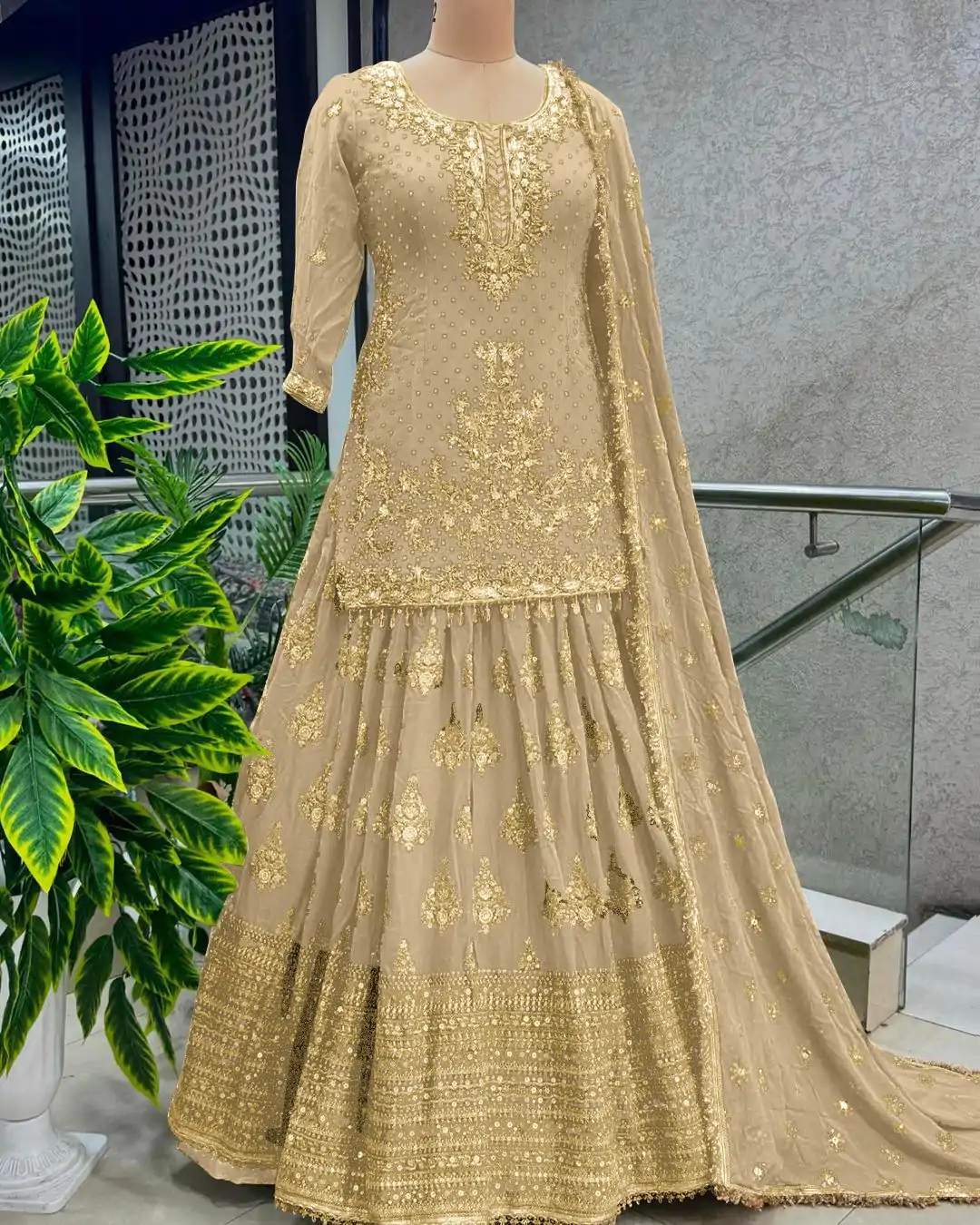 NSR 806 Gold Color Pure Chinnon Silk Embroidery Lehenga Choli Casual, Party Festive, Events Etc. Expected Delivery 4-6 Working Days @2199/- | Bollywood Lehenga, Creative Lehenga, Designer Lehenga, Embroidered Lehenga, Lehenga, Party Wear Lehenga, Straight Suits