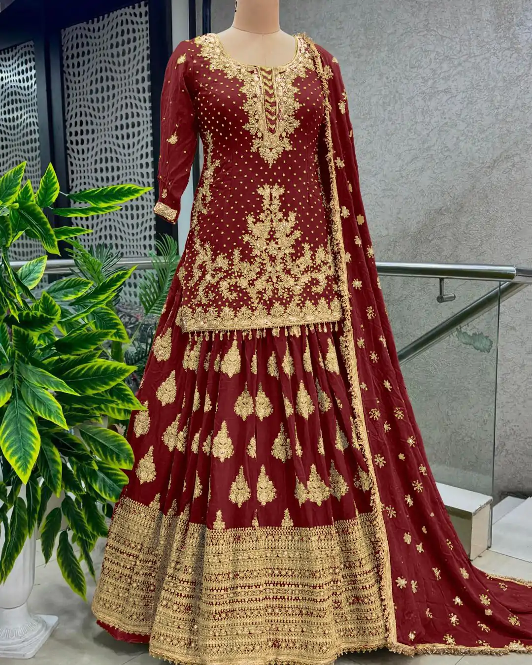NSR 806 Red Color Pure Chinnon Silk Embroidery Lehenga Choli Casual, Party Festive, Events Etc. Expected Delivery 4-6 Working Days @2199/- | Bollywood Lehenga, Creative Lehenga, Designer Lehenga, Embroidered Lehenga, Lehenga, Party Wear Lehenga, Straight Suits
