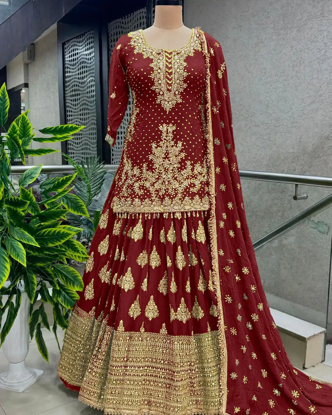 NSR 806 Red Color Pure Chinnon Silk Embroidery Lehenga Choli Casual, Party Festive, Events Etc. Expected Delivery 4-6 Working Days @2199/- | Bollywood Lehenga, Creative Lehenga, Designer Lehenga, Embroidered Lehenga, Lehenga, Party Wear Lehenga, Straight Suits