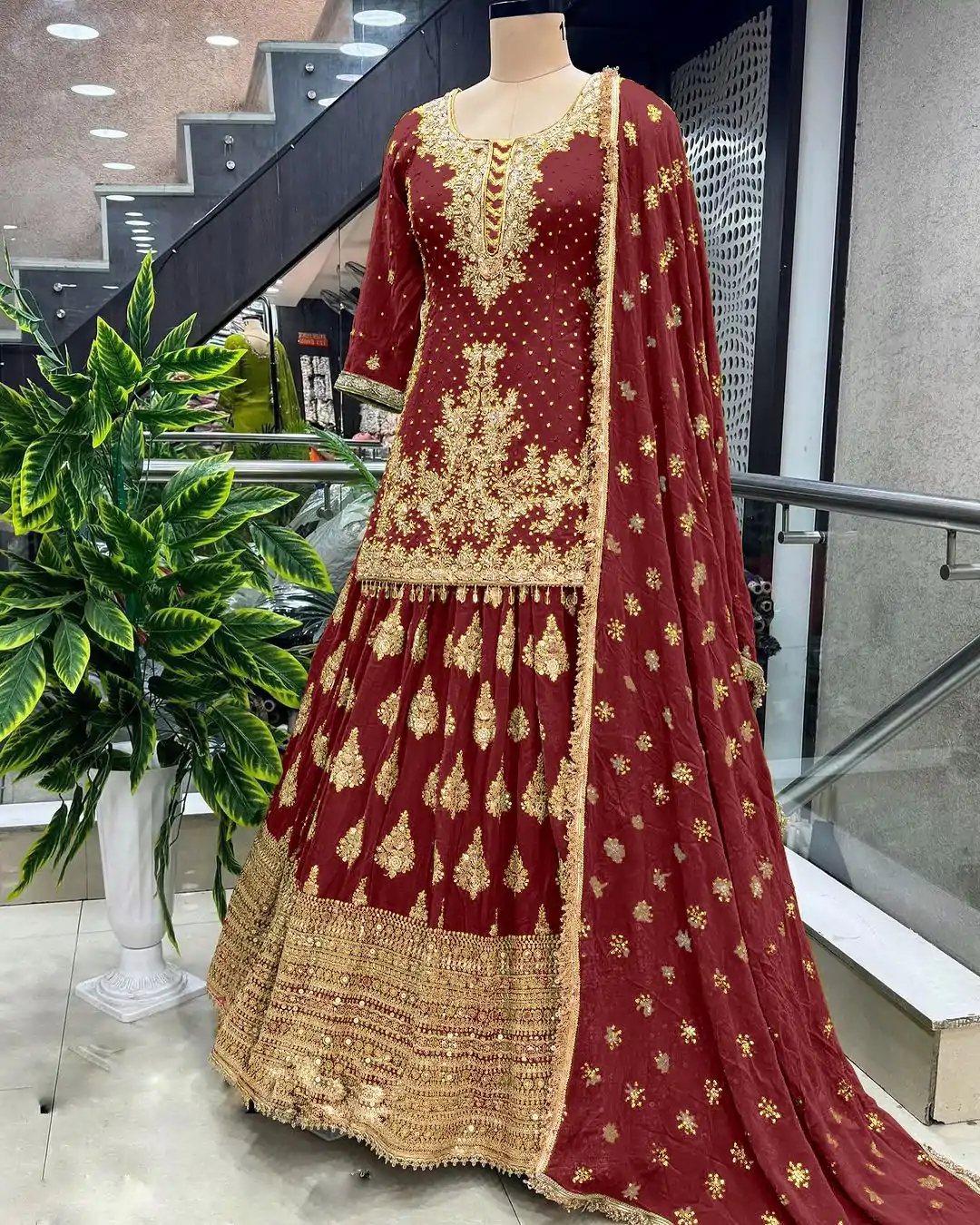 NSR 806 Red Color Pure Chinnon Silk Embroidery Lehenga Choli Casual, Party Festive, Events Etc. Expected Delivery 4-6 Working Days @2199/- | Bollywood Lehenga, Creative Lehenga, Designer Lehenga, Embroidered Lehenga, Lehenga, Party Wear Lehenga, Straight Suits