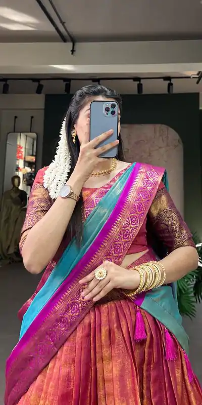 LNB 2011 Pink Color Kanjivaram Zari Weaving Work Lehenga Choli Traditional Wear, Festive, Party, Wedding, Events etc. Expected 4-6 Working Days @1899/- | Creative Lehenga, Designer Lehenga, Embroidered Lehenga, Lehenga, Party Wear Lehenga
