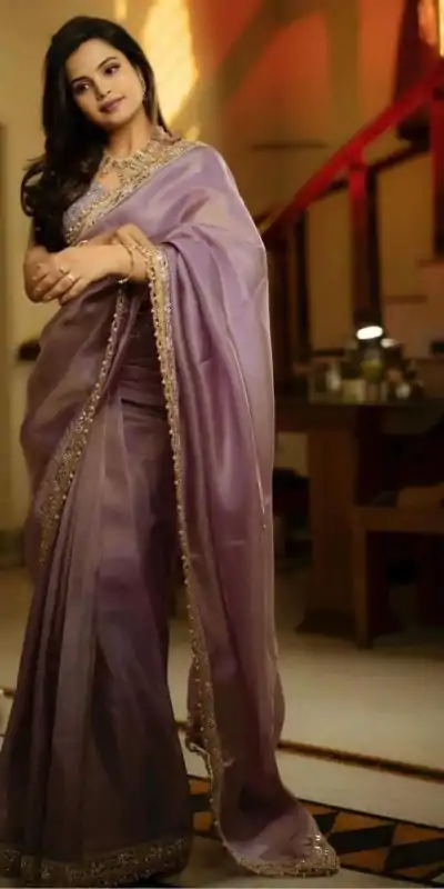 BT 3106 Purple Color Silver Tissue Silk Embroidery Sequence Saree Casual, Party Wear, Traditional Wear, Wedding Wear, Events Etc.@1999/- | Bollywood Sarees, Creative Sarees, Designer Sarees, Ethnic Saree, Modern Digital sarees, Party Wear Sarees, Sarees