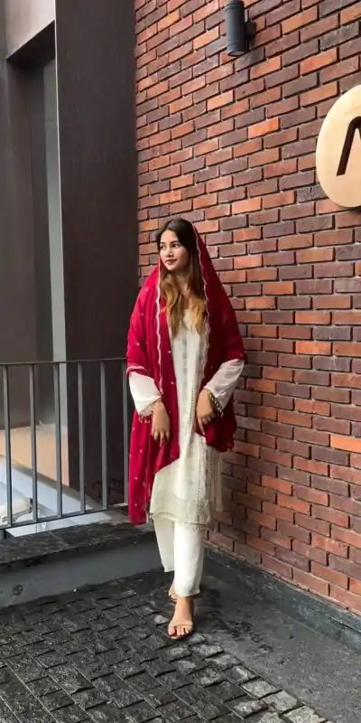 AD 170 White Color Georgette Embroidery Work Sharara Suit Casual, Wedding, Party, Festive, Events Etc. Expected Delivery 4-6 Working Days @1999/- | Jump Suits, Casual Suits, Creative suits, Designer Suits, Palazzo Suits, Party Wear Suits, Patiala Suits, Salwar suit, Straight Suits