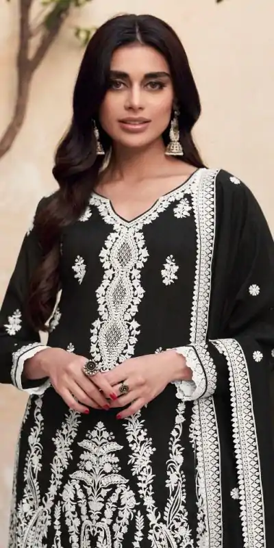 FC ASHIRWAD 79791 Black Color Heavy Vichitra Embroidery Sharara Suit Wedding, Party, Festive Expected Delivery 4-6 Working Days  @2599/- | Jump Suits, Casual Suits, Creative suits, Designer Suits, Palazzo Suits, Party Wear Suits, Patiala Suits, Salwar suit, Straight Suits