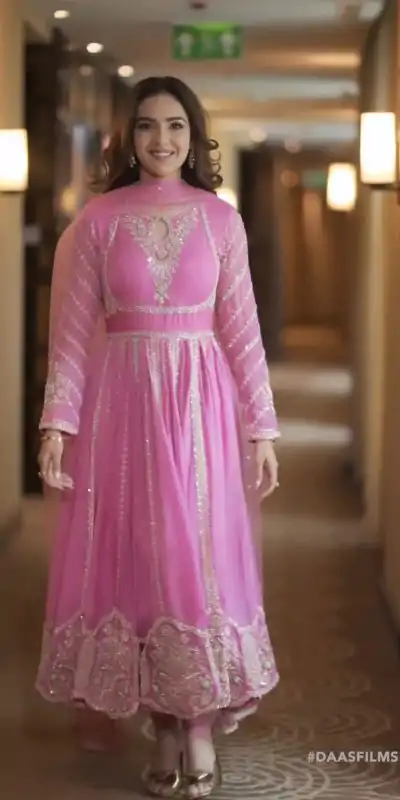 NF 817 Pink Color Georgette Sequence Embroidery Anarkali Suit Casual, Wedding, Party, Festive, Events . Expected Delivery 4-6 Working Days @2099 | Anarkali Suits, Bollywood Anarkali, Creative-Anarkali, Designer Anarkali, Embroidered Anarkali, Party Wear Anarkali