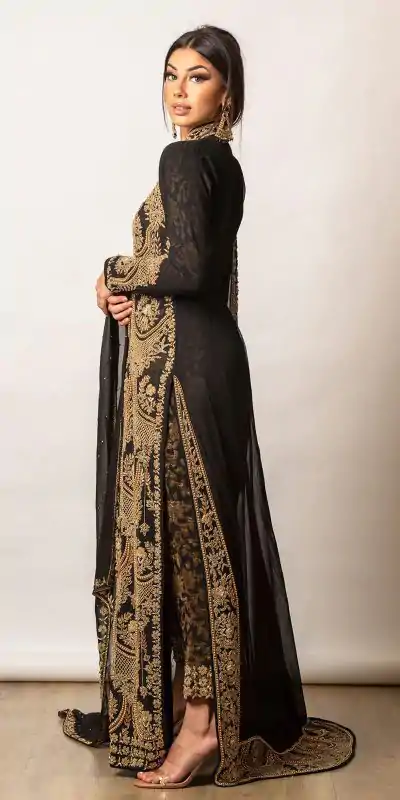 KD 1268 Black Color Georgette Thread Sequence Work Salwar Suit Casual, Party, Festive, Events Wedding Etc. Expected Delivery 4-6 Working Days @2549/- | Casual Suits, Creative suits, Designer Suits, Palazzo Suits, Party Wear Suits, Salwar suit, Straight Suits