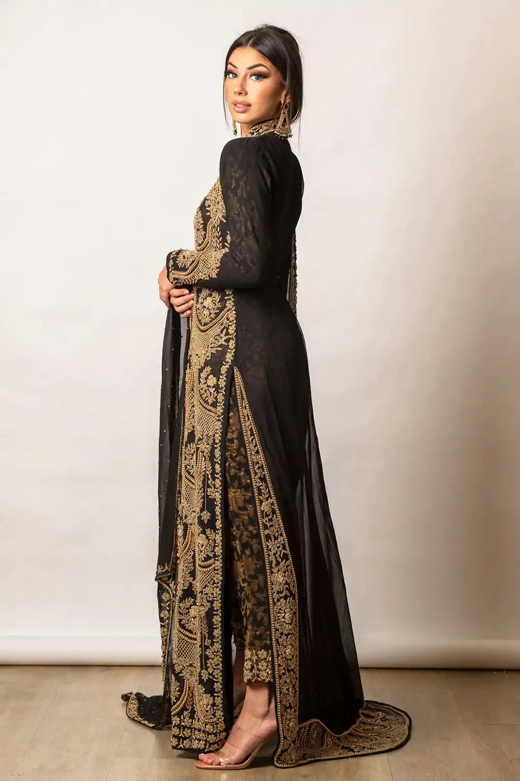 KD 1268 Black Color Georgette Thread Sequence Work Salwar Suit Casual, Party, Festive, Events Wedding Etc.  Expected Delivery 4-6 Working Days @2549/- | Casual Suits, Creative suits, Designer Suits, Palazzo Suits, Party Wear Suits, Salwar suit, Straight Suits