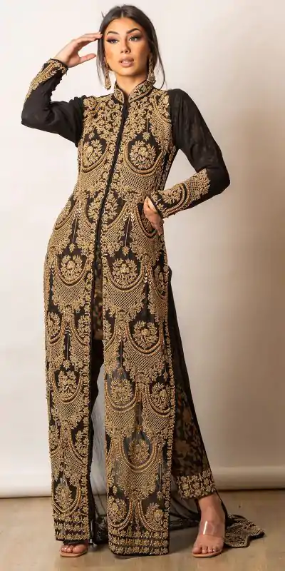 KD 1268 Black Color Georgette Thread Sequence Work Salwar Suit Casual, Party, Festive, Events Wedding Etc. Expected Delivery 4-6 Working Days @2549/- | Casual Suits, Creative suits, Designer Suits, Palazzo Suits, Party Wear Suits, Salwar suit, Straight Suits
