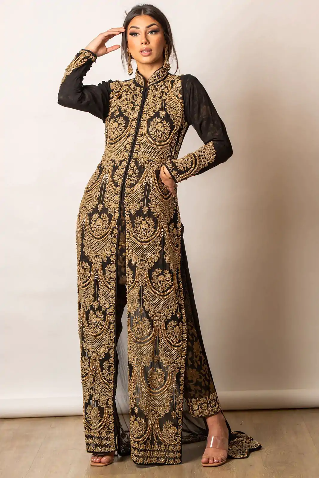 KD 1268 Black Color Georgette Thread Sequence Work Salwar Suit Casual, Party, Festive, Events Wedding Etc.  Expected Delivery 4-6 Working Days @2549/- | Casual Suits, Creative suits, Designer Suits, Palazzo Suits, Party Wear Suits, Salwar suit, Straight Suits