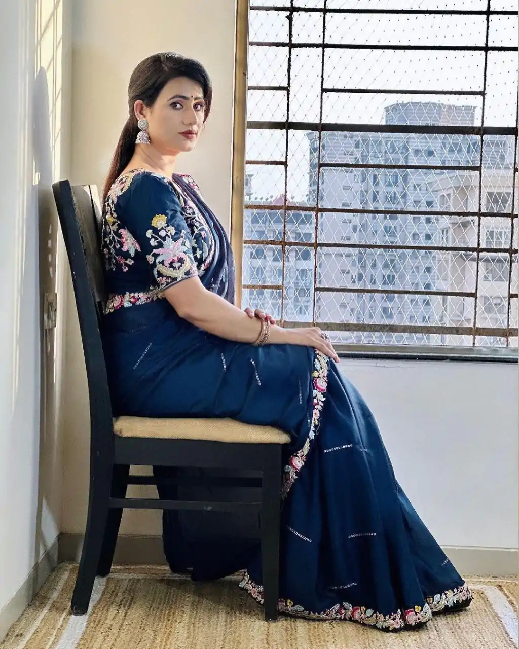 BT 3107 Blue Color Rangoli Silk Beautiful Embroidery Saree Casual, Party Wear, Traditional Wear, Wedding Wear, Events Etc.@1799/- | Bollywood Sarees, Creative Sarees, Designer Sarees, Ethnic Saree, Party Wear Sarees, Sarees