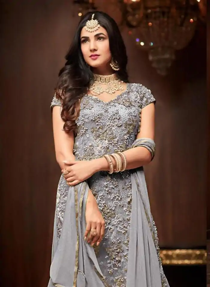 FC Maisha 1103 Cement Color Football Net Embroidery Sharara Suit Wedding, Party, Festive Expected Delivery 4-6 Working Days  @2099/- | Jump Suits, Casual Suits, Creative suits, Designer Suits, Palazzo Suits, Party Wear Suits, Patiala Suits, Salwar suit, Straight Suits