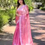 DF Burberry Gajari Color Burberry Silk Diamond Sequins Saree Casual, Party Wear, Wedding, Events Etc Delivery Expected.4-6 Working Days 1899/- | Bollywood Sarees, Creative Sarees, Designer Sarees, Embroidered Sarees, Ethnic Saree, Modern Digital sarees, Party Wear Sarees, Sarees