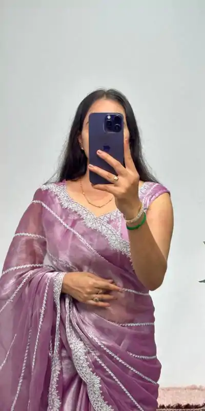 ST 476 Light Purple Color Burberry Blooming Embroidery Zari Saree Casual, Wedding, Party, Festive, Events Etc. Expected Delivery 4-6 Working Days @1899/- | Bollywood Sarees, Creative Sarees, Designer Sarees, Embroidered Sarees, Ethnic Saree, Party Wear Sarees, Sarees