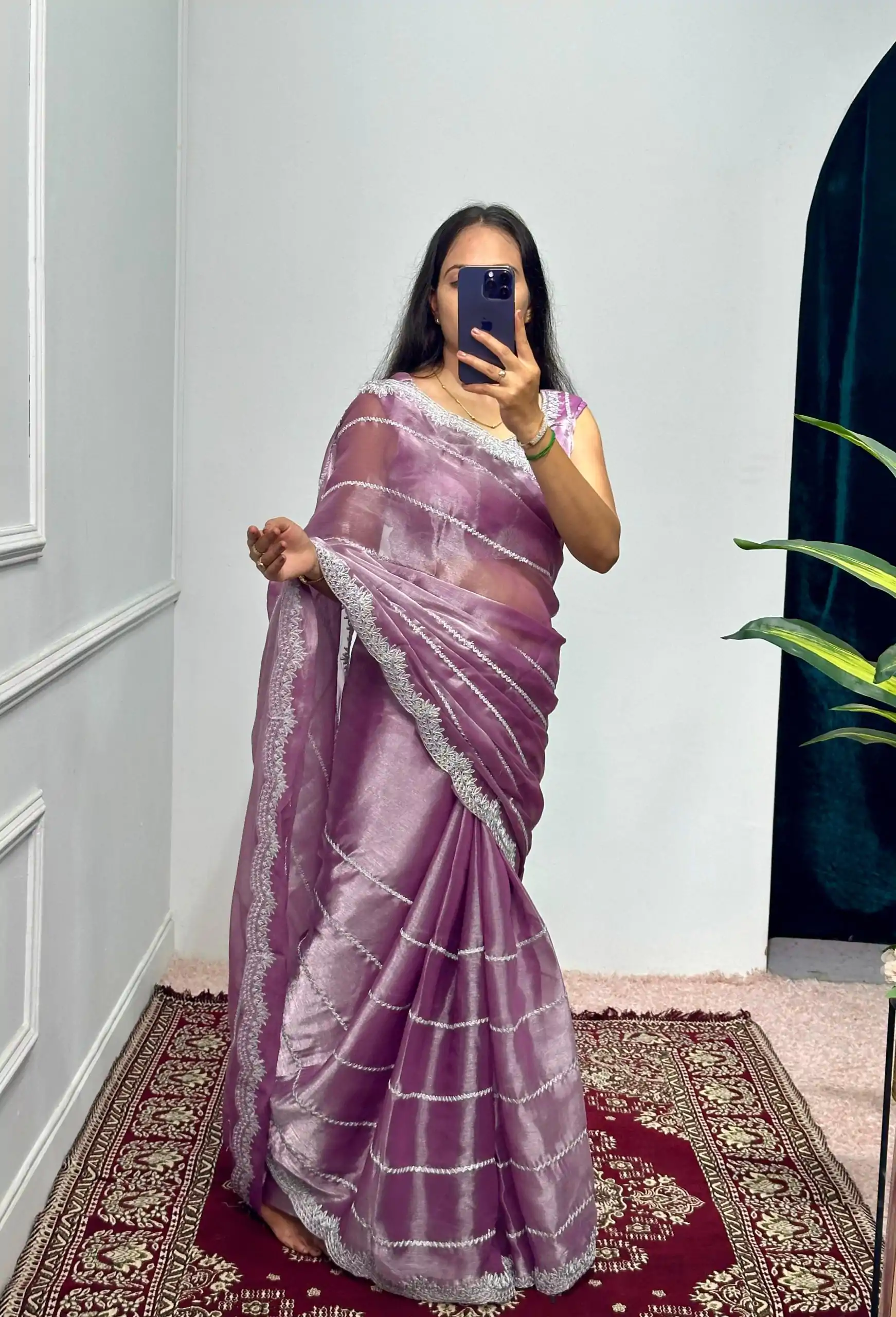 ST 476 Light Purple Color Burberry Blooming Embroidery Zari Saree Casual, Wedding, Party, Festive, Events Etc. Expected Delivery 4-6 Working Days @1899/- | Bollywood Sarees, Creative Sarees, Designer Sarees, Embroidered Sarees, Ethnic Saree, Party Wear Sarees, Sarees