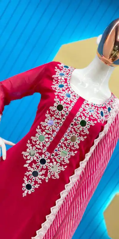 LG 1763 Pink color Georgette Embroidery Mirror Work Salwar Suit Casual, Wedding, Party, Festive, Events . Expected Delivery 4-6 Working Days @1899/- | Casual Suits, Creative suits, Designer Suits, Palazzo Suits, Party Wear Suits, Patiala Suits, Salwar suit, Straight Suits
