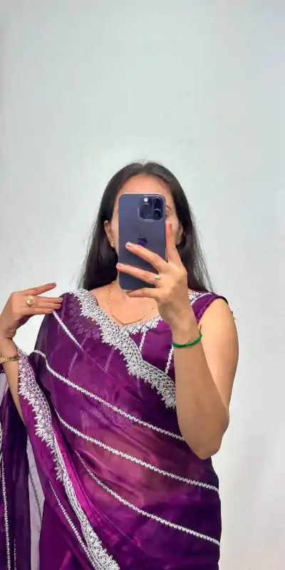 ST 476 Purple Color Burberry Blooming Embroidery Zari Saree Casual, Wedding, Party, Festive, Events Etc. Expected Delivery 4-6 Working Days @1899/- | Bollywood Sarees, Creative Sarees, Designer Sarees, Embroidered Sarees, Ethnic Saree, Party Wear Sarees, Sarees