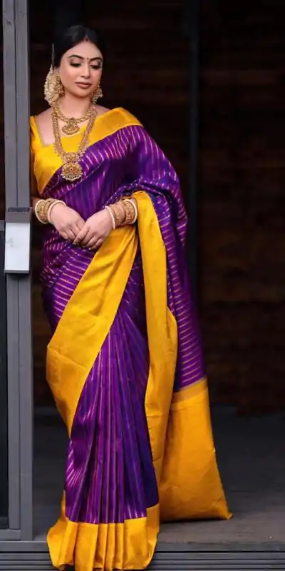 DDF POOJA Rebecca Purple Color Soft Lichi Silk Ordinary Design Rich Pallu Saree Casual, Party Wear, Events, Festivals Expected Delivery 4-6 Working @1499 | Bollywood Sarees, Creative Sarees, Designer Sarees, Embroidered Sarees, Ethnic Saree, Party Wear Sarees, Sarees