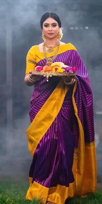 DDF POOJA Rebecca Purple Color Soft Lichi Silk Ordinary Design Rich Pallu Saree Casual, Party Wear, Events, Festivals Expected Delivery 4-6 Working @1499 | Bollywood Sarees, Creative Sarees, Designer Sarees, Embroidered Sarees, Ethnic Saree, Party Wear Sarees, Sarees