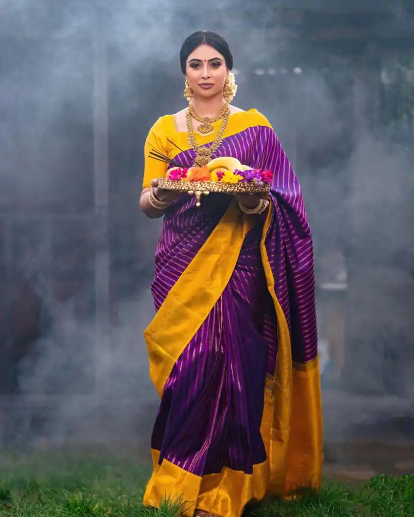 DDF POOJA Rebecca Purple Color Soft Lichi Silk Ordinary Design Rich Pallu Saree Casual, Party Wear, Events, Festivals Expected Delivery 4-6 Working @1499 | Bollywood Sarees, Creative Sarees, Designer Sarees, Embroidered Sarees, Ethnic Saree, Party Wear Sarees, Sarees
