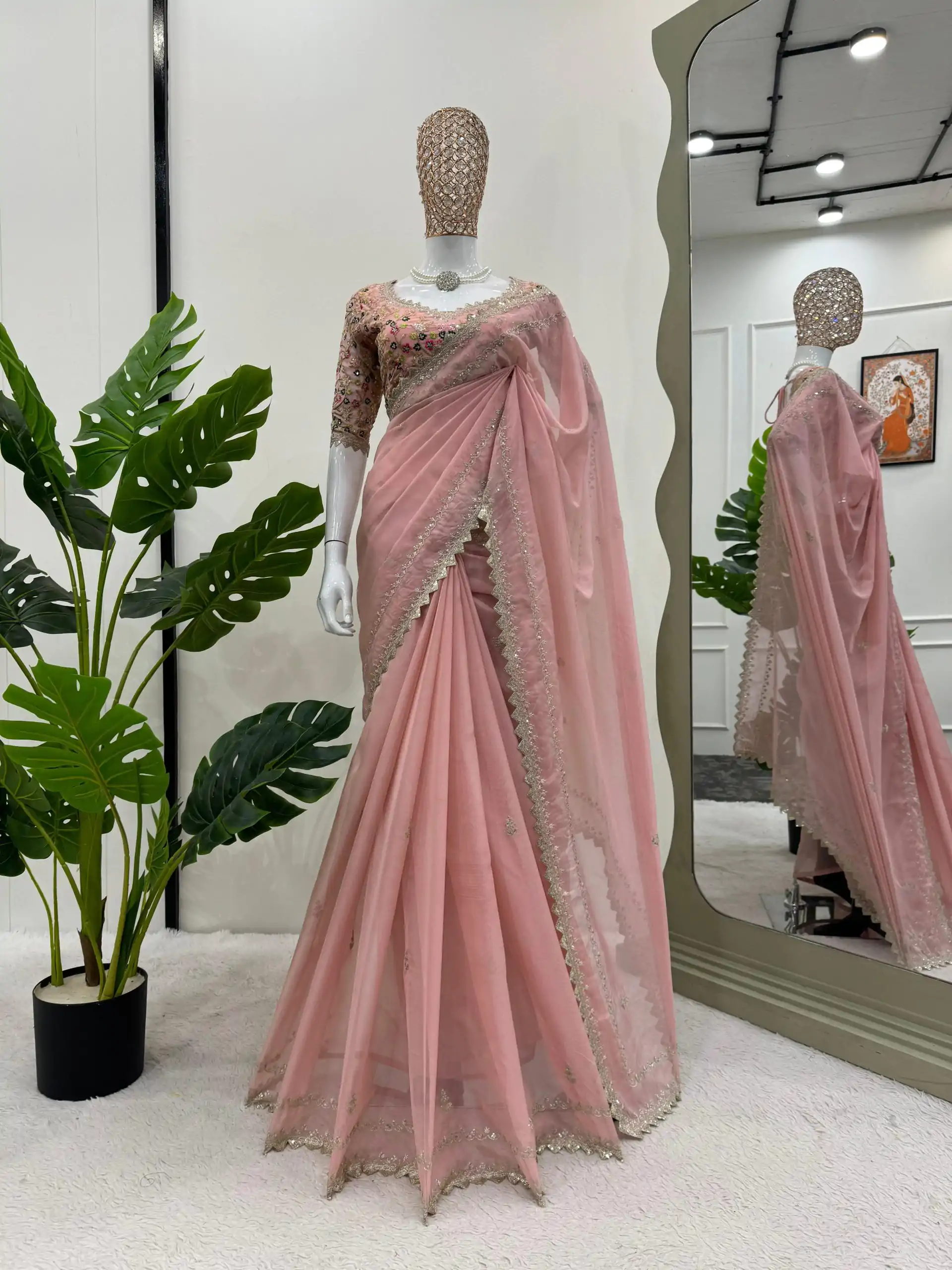 KD 497 Peach Color Tabby Silk Thread Sequence Salwar Suit Casual, Party, Wedding, Festive, Events Etc.  Expected Delivery 4-6 Working Days @2049/- | Casual Suits, Creative suits, Designer Suits, Palazzo Suits, Party Wear Suits, Patiala Suits, Salwar suit, Straight Suits