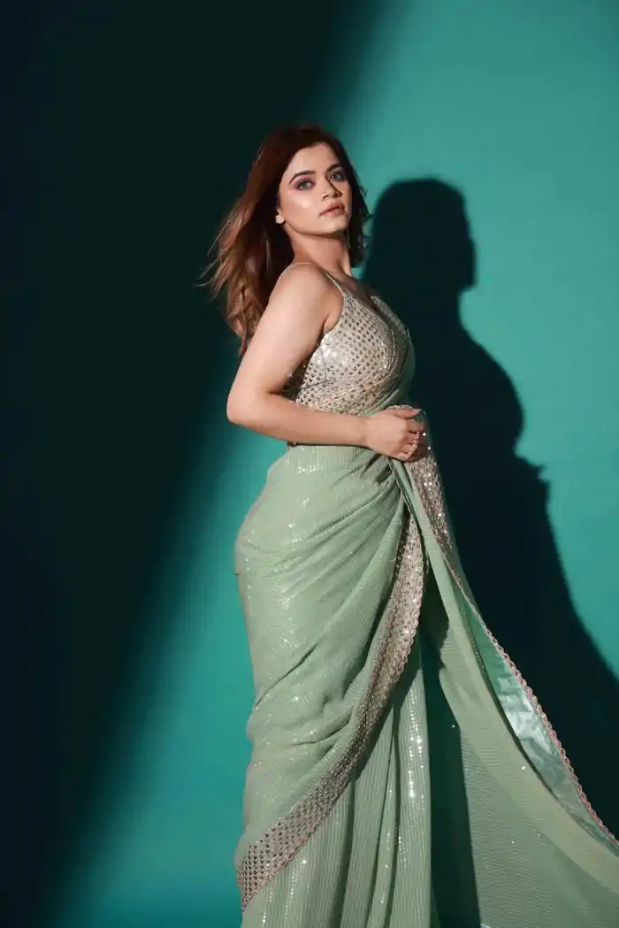 JR 583 Pista Color Georgette Embroidery Sequence Saree Casual, Wedding, Festive, Events Expected Delivery  4-6 Working Days @1749/- | Bollywood Sarees, Creative Sarees, Designer Sarees, Embroidered Sarees, Ethnic Saree, Party Wear Sarees, Sarees