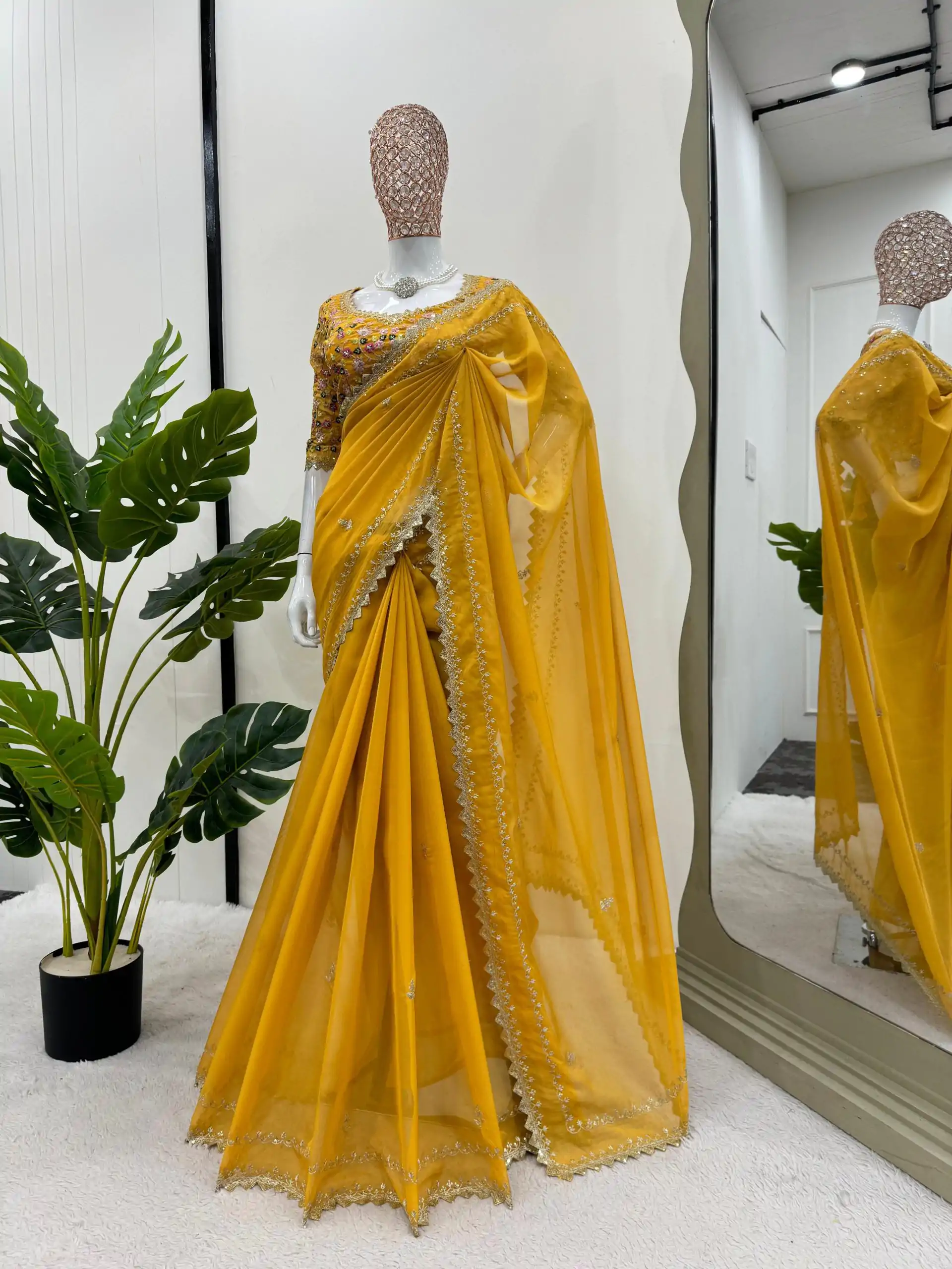 KD 497 Yellow Color Tabby Silk Thread Sequence Salwar Suit Casual, Party, Wedding, Festive, Events Etc.  Expected Delivery 4-6 Working Days @2049/- | Casual Suits, Creative suits, Designer Suits, Palazzo Suits, Party Wear Suits, Patiala Suits, Salwar suit, Straight Suits