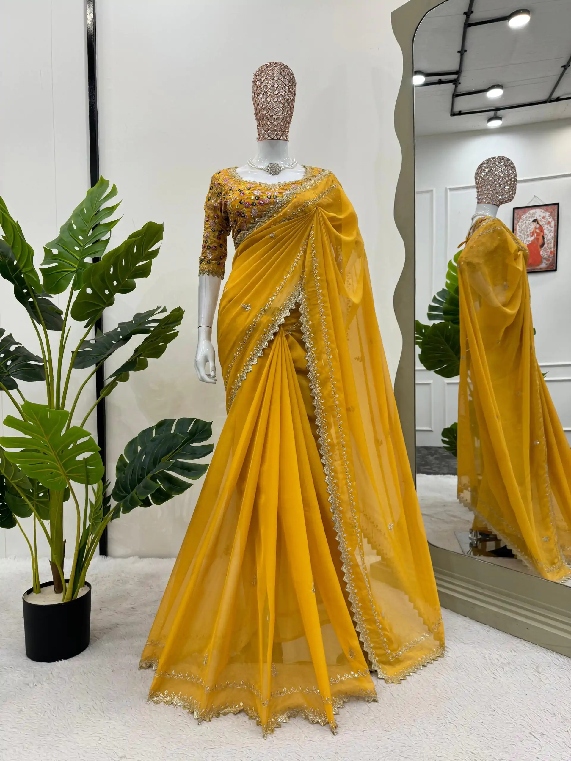 KD 497 Yellow Color Tabby Silk Thread Sequence Salwar Suit Casual, Party, Wedding, Festive, Events Etc.  Expected Delivery 4-6 Working Days @2049/- | Casual Suits, Creative suits, Designer Suits, Palazzo Suits, Party Wear Suits, Patiala Suits, Salwar suit, Straight Suits