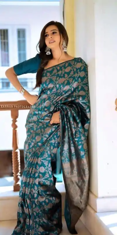 DDF RIYA Blue Color Soft Lichi Silk Ordinary Design Rich Pallu Saree Casual, Party Wear, Events, Festivals Expected Delivery 4-6 Working @1499 | Bollywood Sarees, Creative Sarees, Designer Sarees, Embroidered Sarees, Ethnic Saree, Party Wear Sarees, Sarees
