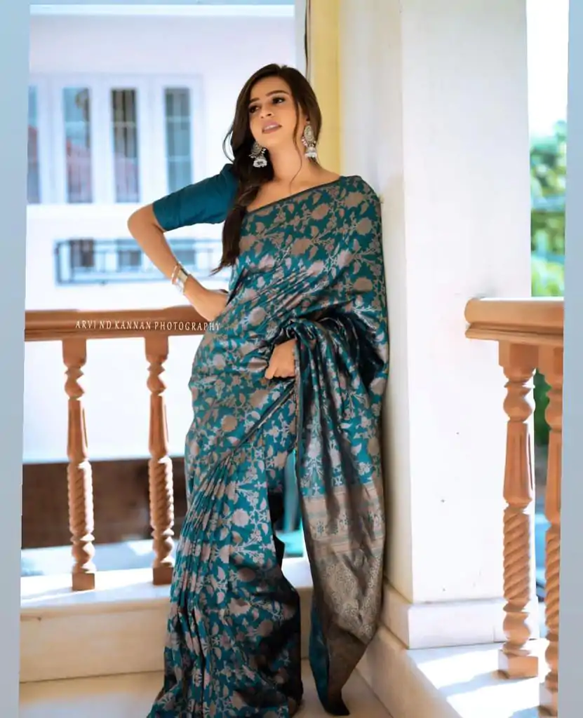 DDF RIYA Blue Color Soft Lichi Silk Ordinary Design Rich Pallu Saree Casual, Party Wear, Events, Festivals Expected Delivery 4-6 Working @1499 | Bollywood Sarees, Creative Sarees, Designer Sarees, Embroidered Sarees, Ethnic Saree, Party Wear Sarees, Sarees