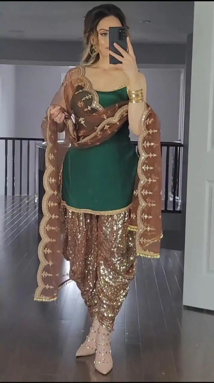 MF 245 Green Color Faux Georgette Embroidery Salwar Suit Wedding, Party, Festive, Events Etc. Expected 4-6 Working Days @2099/- | Casual Suits, Creative suits, Designer Suits, Palazzo Suits, Party Wear Suits, Patiala Suits, Salwar suit, Straight Suits