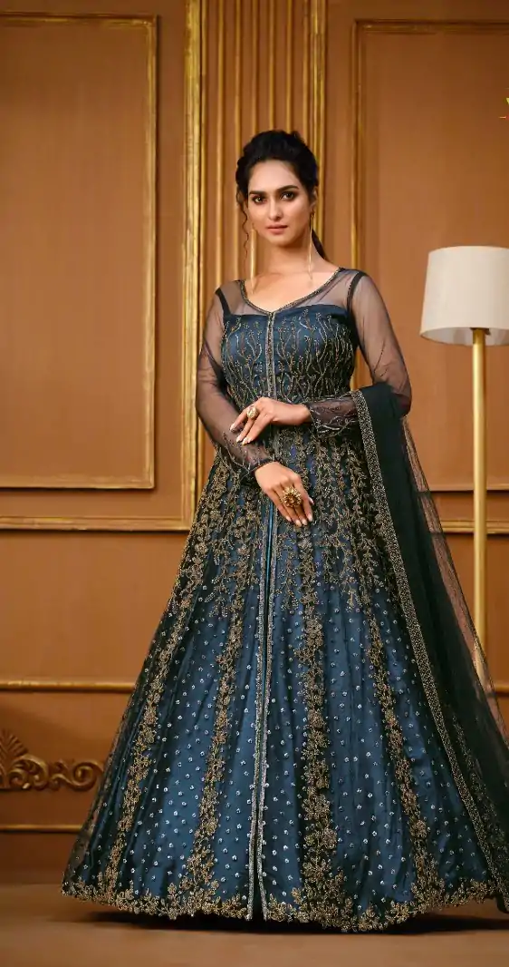 vpulse 4733 Navy Blue Color Vaishnavi Net Embroidery Salwar Suit Wedding, Party, Festive events, Expected Delivery  4-6 Working Days @3249 | Casual Suits, Creative suits, Designer Suits, Palazzo Suits, Party Wear Suits, Patiala Suits, Salwar suit, Straight Suits