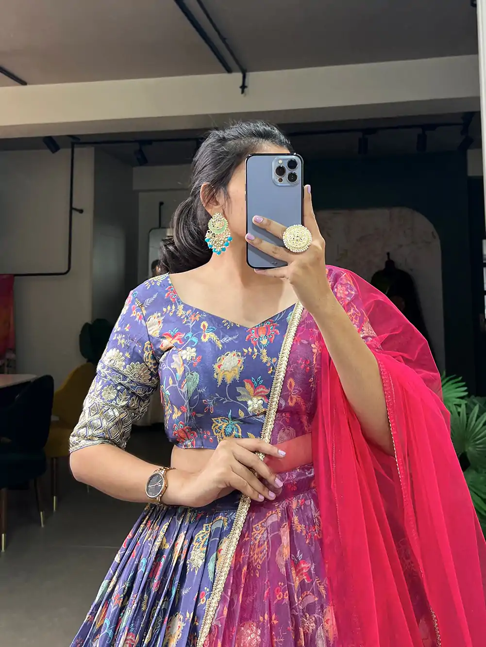 LNB 1014 Lavender Color Chinon Digital Printed Embroidery Lehenga Choli Festive Party Wedding, Events etc. Delivery 4-6 Working Days @3249/- | Creative Lehenga, Designer Lehenga, Embroidered Lehenga, Lehenga, Party Wear Lehenga