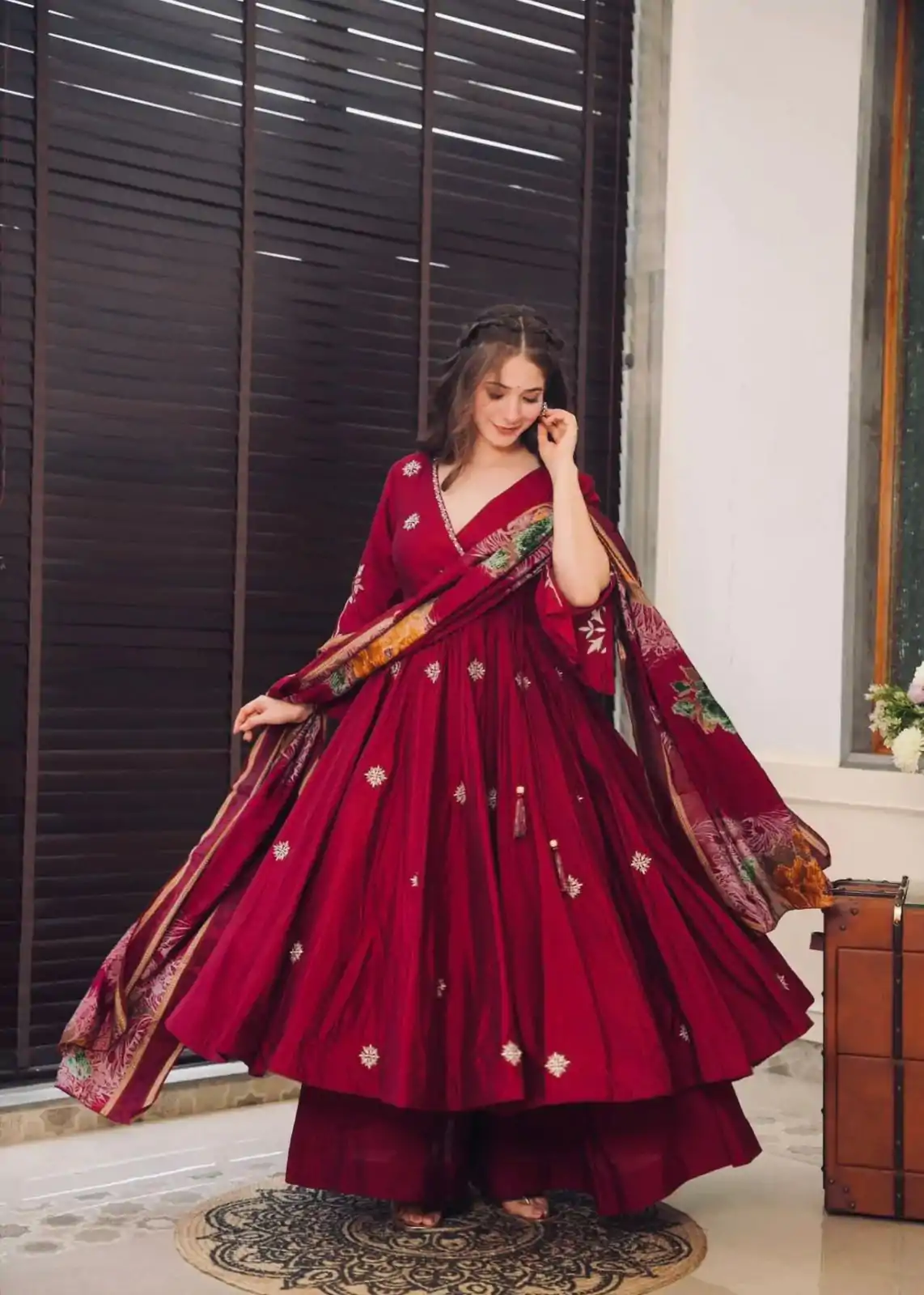 SRK 5182 Maroon Color Pure Chinnon Silk Embroidery Sequence Salwar Suit Wedding, Party, Festive, Events Expected Delivery 4-6 Working Days @ 1949/- | Jump Suits, Casual Suits, Creative suits, Designer Suits, Palazzo Suits, Party Wear Suits, Patiala Suits, Salwar suit, Straight Suits