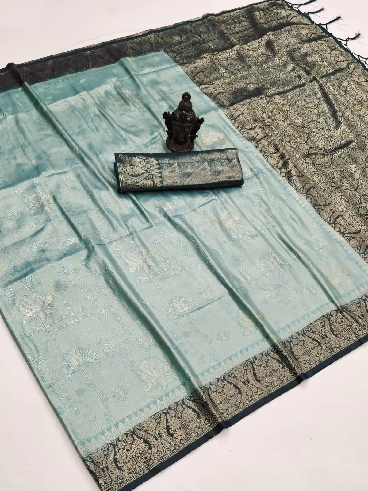 GK kanjivaram Sky Blue Color Soft Silk Beautiful Rich Pallu All Over Saree Events Casual Wedding Festive . Expected Delivery  4-6 Working Days @1999/- | Bollywood Sarees, Creative Sarees, Designer Sarees, Embroidered Sarees, Ethnic Saree, Party Wear Sarees, Sarees