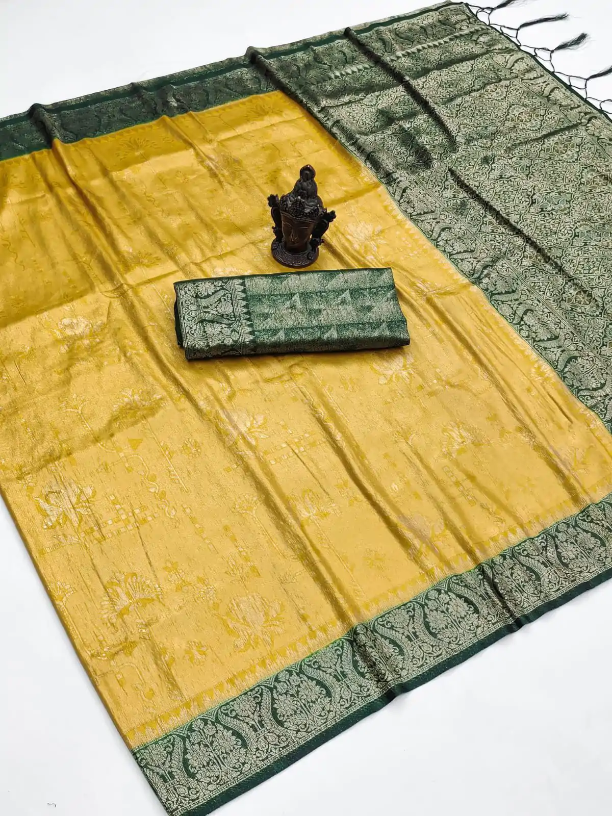 GK kanjivaram Yellow Color Soft Silk Beautiful Rich Pallu All Over Saree Events Casual Wedding Festive . Expected Delivery  4-6 Working Days @1999/- | Bollywood Sarees, Creative Sarees, Designer Sarees, Embroidered Sarees, Ethnic Saree, Party Wear Sarees, Sarees