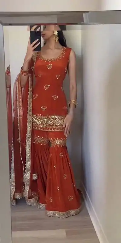 SRK 5183 Brown Color Georgette Embroidery Sequence Salwar Suit Wedding, Party, Festive, Events Expected Delivery 4-6 Working Days @ 2099/- | Jump Suits, Casual Suits, Creative suits, Designer Suits, Palazzo Suits, Party Wear Suits, Patiala Suits, Salwar suit, Straight Suits