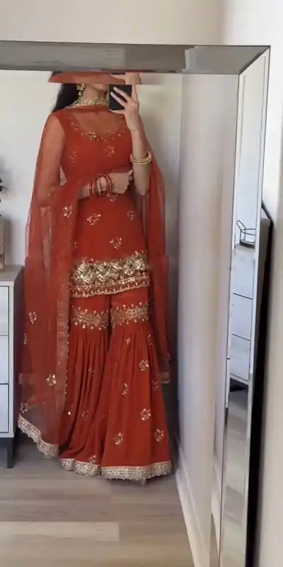 SRK 5183 Brown Color Georgette Embroidery Sequence Salwar Suit Wedding, Party, Festive, Events Expected Delivery 4-6 Working Days @ 2099/- | Jump Suits, Casual Suits, Creative suits, Designer Suits, Palazzo Suits, Party Wear Suits, Patiala Suits, Salwar suit, Straight Suits