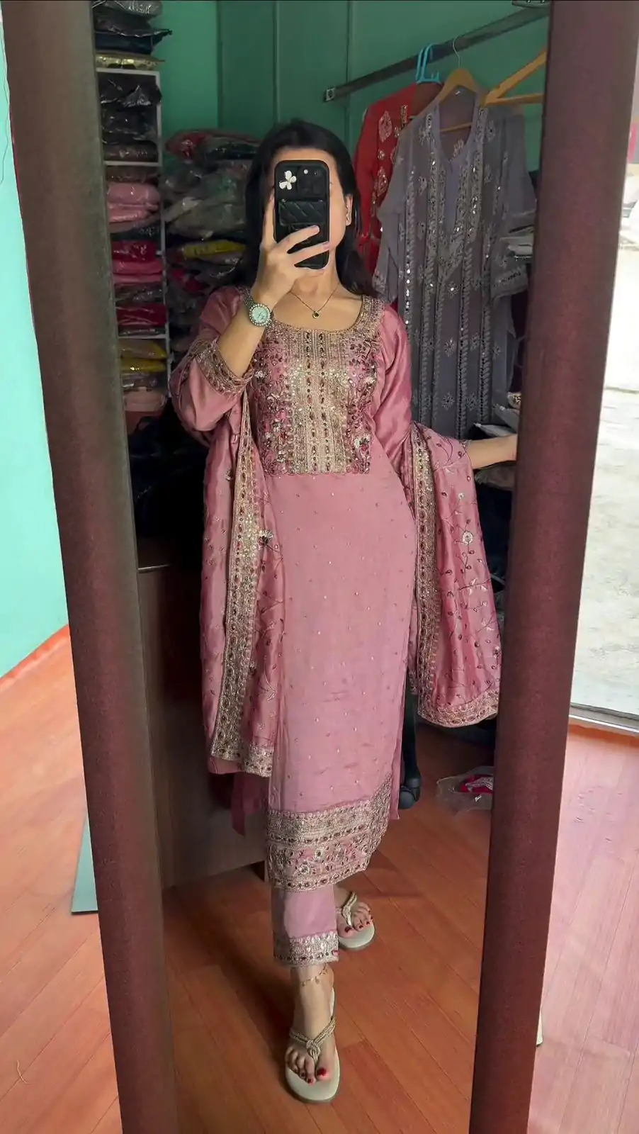 AD 163 Pink Color Chinon Silk Embroidery Work Sharara Suit Casual, Wedding, Party, Festive, Events Etc. Expected Delivery 4-6 Working Days @2249/- | Jump Suits, Casual Suits, Creative suits, Designer Suits, Palazzo Suits, Party Wear Suits, Patiala Suits, Salwar suit, Straight Suits
