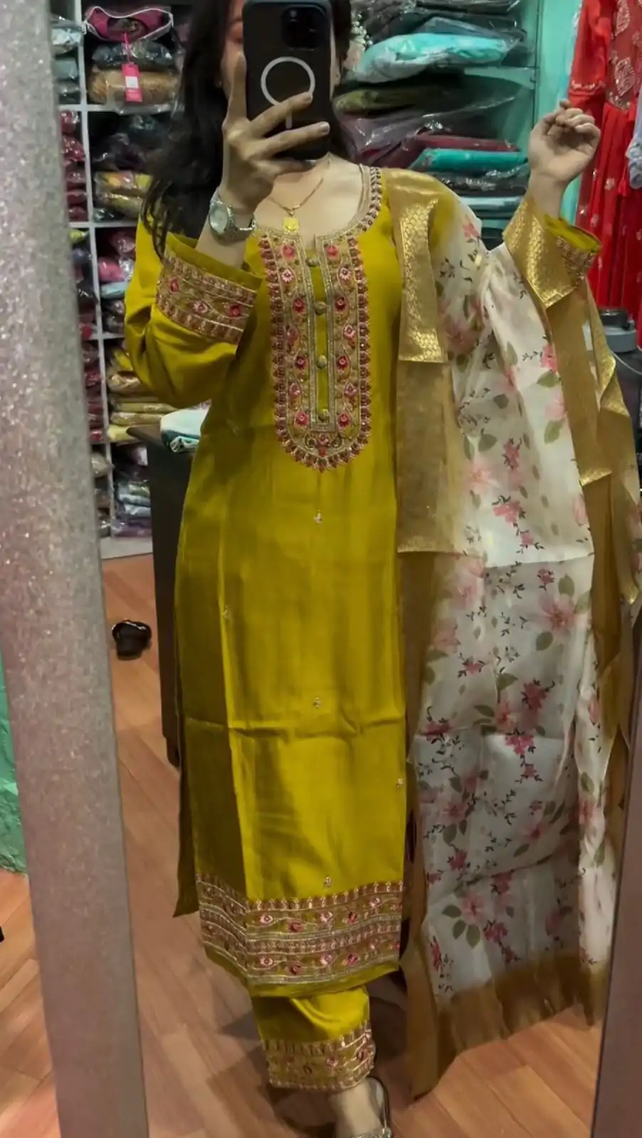 AD 164 Yellow Color Chinon Silk Embroidery Work Sharara Suit Casual, Wedding, Party, Festive, Events Etc. Expected Delivery 4-6 Working Days @1949/- | Jump Suits, Casual Suits, Creative suits, Designer Suits, Palazzo Suits, Party Wear Suits, Patiala Suits, Salwar suit, Straight Suits