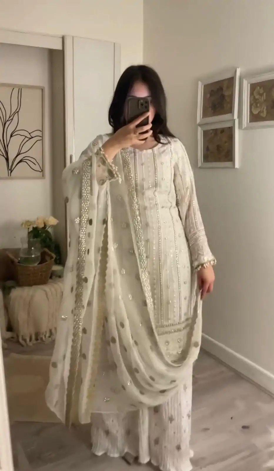 ZF 381 White Color Georgette Embroidery Sequence Salwar Suit Casual, Wedding, Party, Events Etc. Expected Delivery 4-6 Working Days 2399/- | Jump Suits, Casual Suits, Creative suits, Designer Suits, Palazzo Suits, Party Wear Suits, Patiala Suits, Salwar suit, Straight Suits