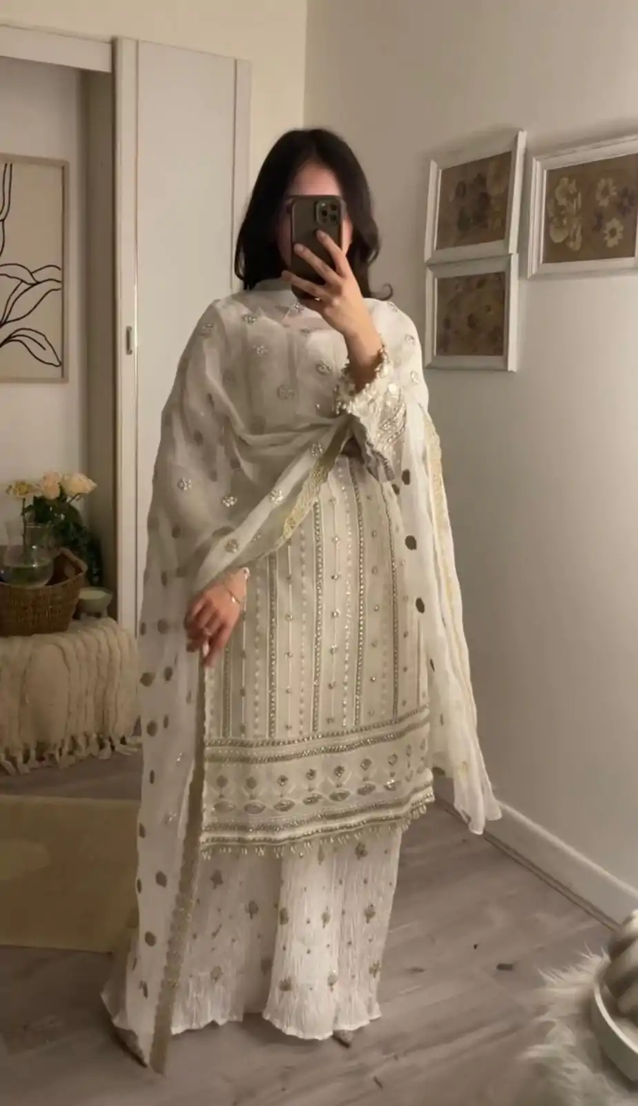 ZF 381 White Color Georgette Embroidery Sequence Salwar Suit Casual, Wedding, Party, Events Etc. Expected Delivery 4-6 Working Days 2399/- | Jump Suits, Casual Suits, Creative suits, Designer Suits, Palazzo Suits, Party Wear Suits, Patiala Suits, Salwar suit, Straight Suits