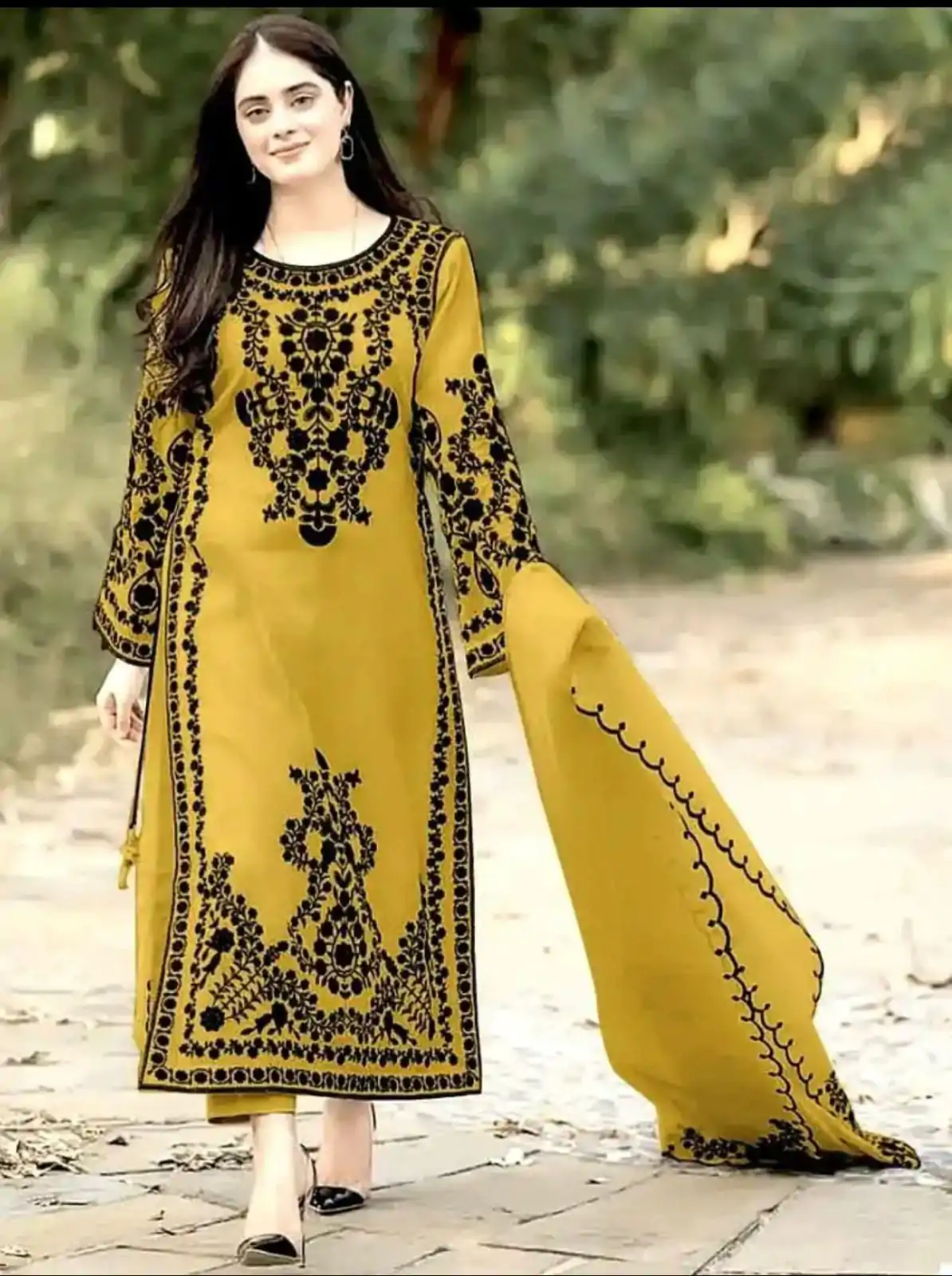 SSR 368 Yellow Color Georgette Embroidery Sequins Sharara Suit Wedding, Party, Festive, Events Etc. Expected Delivery 4-6 Working Days @1849/- | Casual Suits, Creative suits, Designer Suits, Palazzo Suits, Party Wear Suits, Salwar suit, Straight Suits