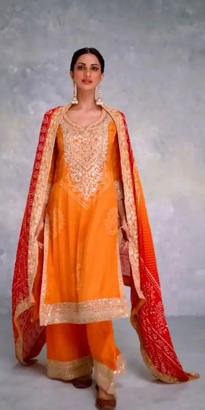 ZF 386 Yellow Color Chinnon Digital Printed Sequence Salwar Suit Casual, Wedding, Party, Events Etc. Expected Delivery 4-6 Working Days 2399/- | Jump Suits, Casual Suits, Creative suits, Designer Suits, Palazzo Suits, Party Wear Suits, Patiala Suits, Salwar suit, Straight Suits