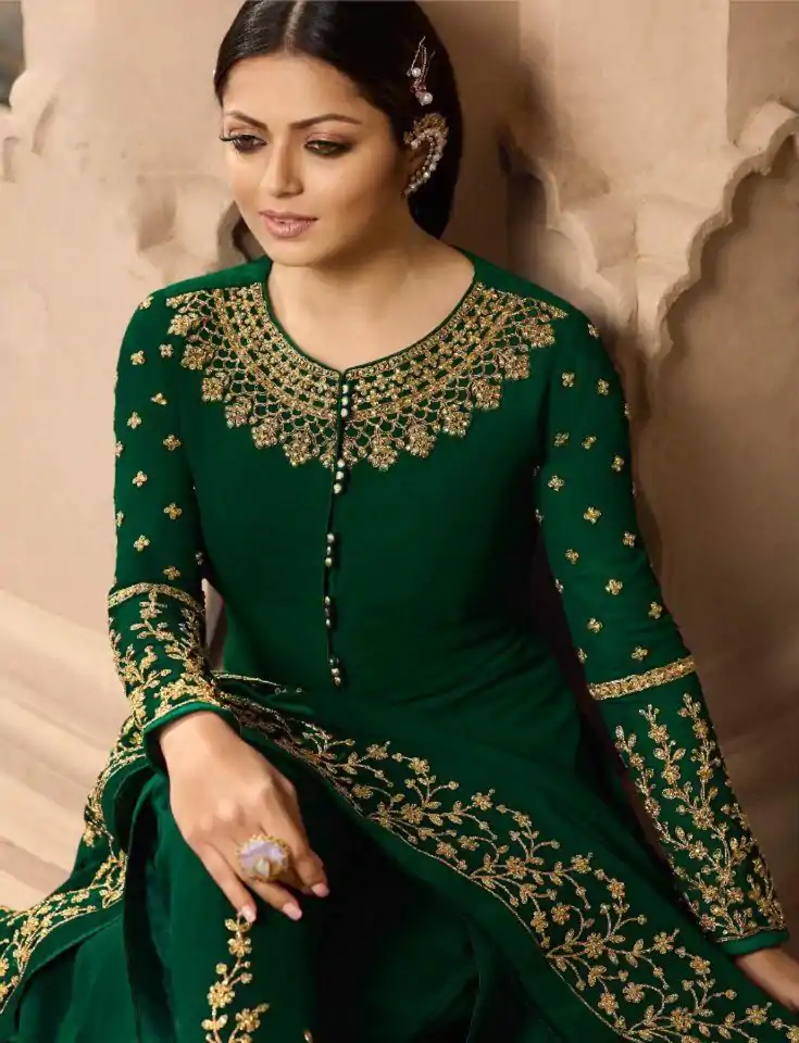 FC LT Nitya 3803 Green Color Georgette Cording Anarkali Suit Wedding, Party, Festive Expected Delivery 4-6 Working Days  @1899/- | Anarkali Suits, Bollywood Anarkali, Creative-Anarkali, Designer Anarkali, Embroidered Anarkali, Party Wear Anarkali