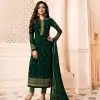 Perfect Green Color Heavy Georgette Embroidery Salwar Suit