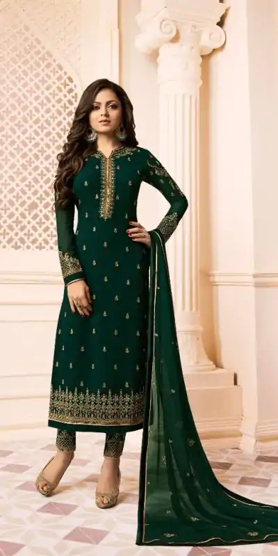 LT Nityaa 2603 Green Color Heavy Georgette Embroidery Salwar Suit Wedding, Party, Festive events, etc.  Expected Delivery  4-6 Working Days @2599/- | Jump Suits, Casual Suits, Creative suits, Designer Suits, Palazzo Suits, Party Wear Suits, Patiala Suits, Salwar suit, Straight Suits