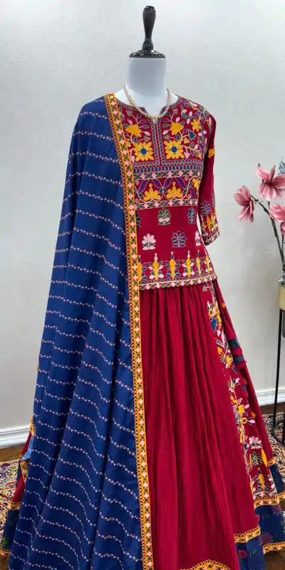 AD 169 Red Color Rayon Embroidery Sequence Lehenga Choli Wedding, Party, Events Etc. Expected Delivery 4-6 Working Days 3049/- | Creative Lehenga, Designer Lehenga, Embroidered Lehenga, Lehenga, Party Wear Lehenga